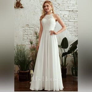 JJs House Elegant White Wedding Dress 0 new without tags